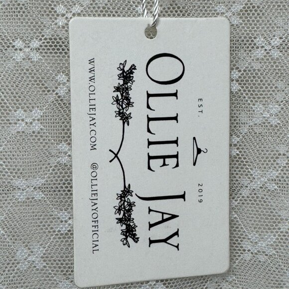Ollie Jay Girls White Sheer Floral Mesh Long Sleeve Layer Tee Size 5Y NWT - Picture 5 of 11
